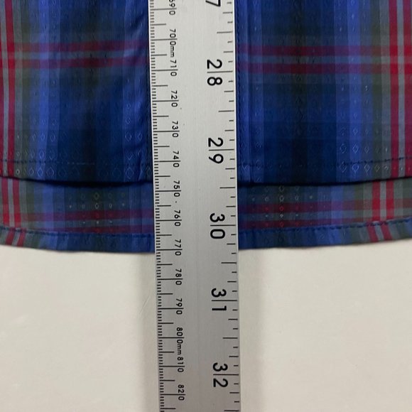 NWT Robert Graham Boomer Shirt Mens XS Classic Fit Blue Red Plaid Check Cotton - Picture 11 of 14